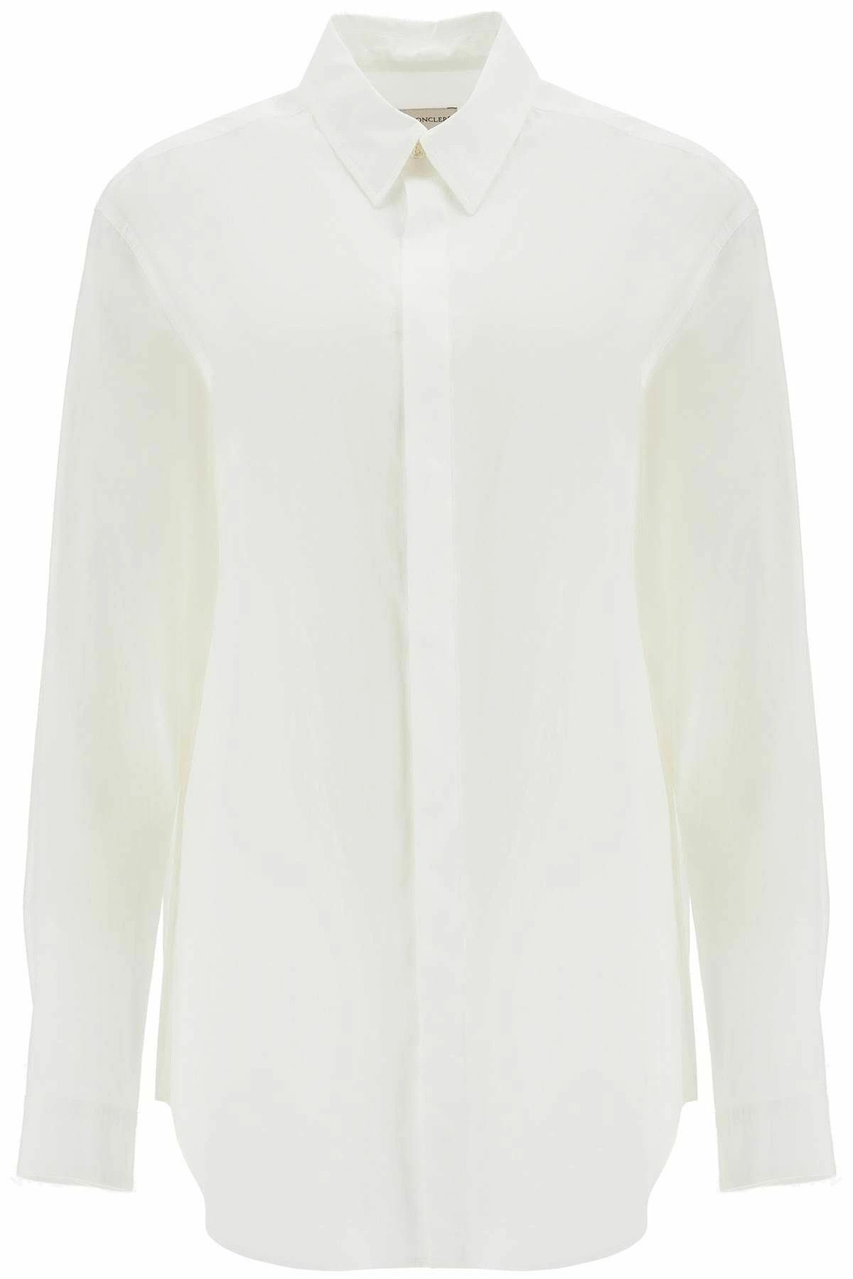 Moncler o1y1125 Solid Color Shirt in White Size S / US 4 / IT 40 - 1 Thumbnail