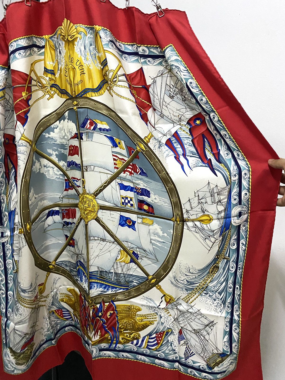 Hermes Hermès "Vive Le Vent" silk scarf by Laurence Bourthoumieu Size ONE SIZE - 6 Thumbnail