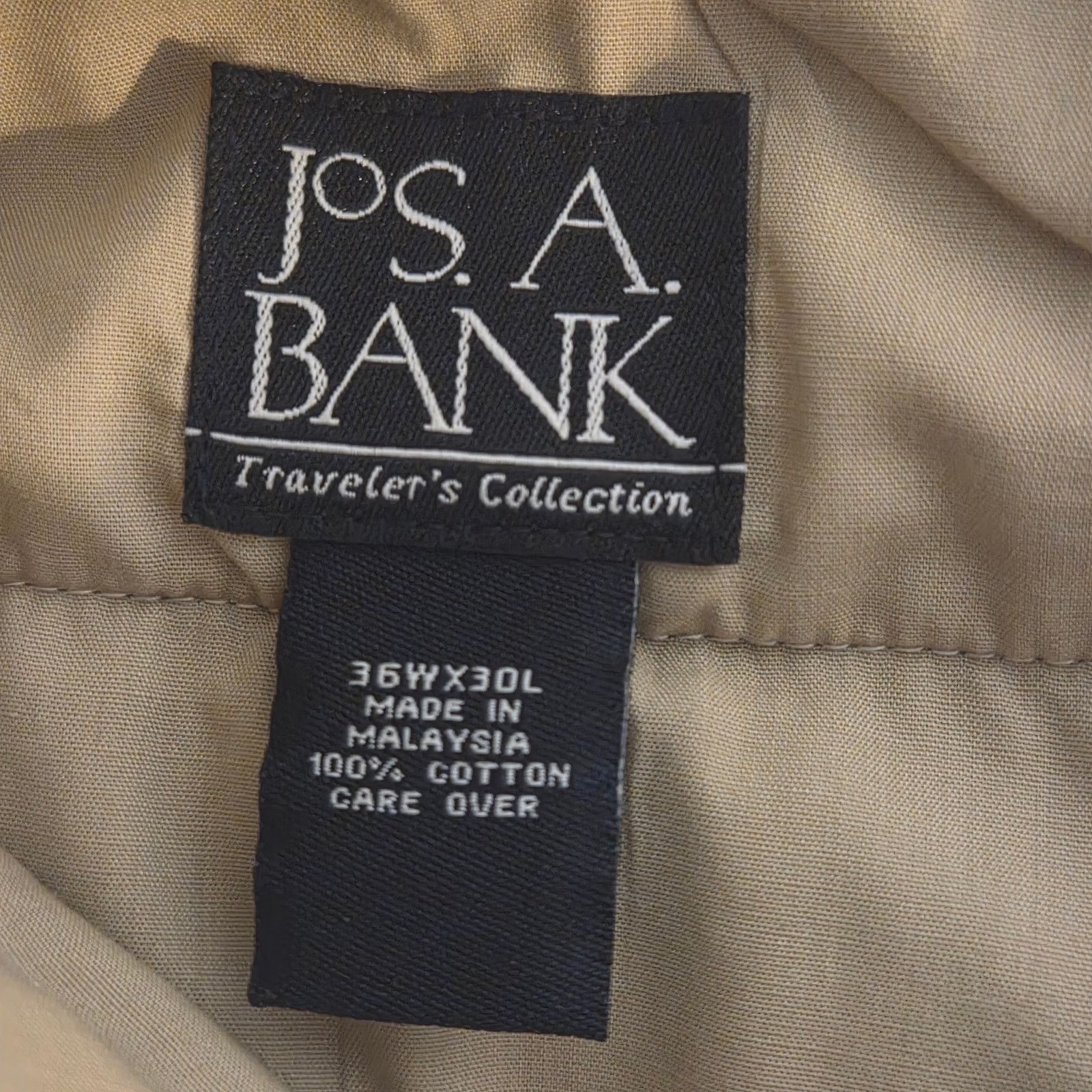 Jos. A. Bank Jos A Bank Men's Beige Khaki Pants Size 36x30 Excellent Size US 36 / EU 52 - 4 Thumbnail