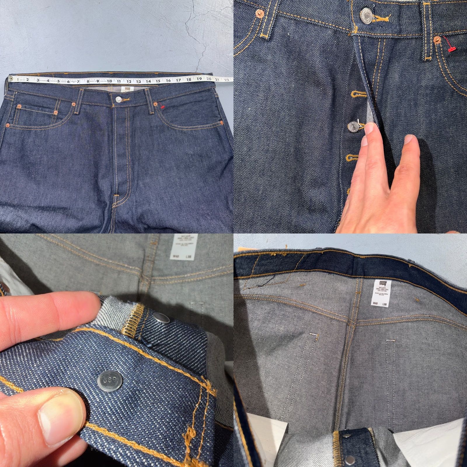 Levi's VINTAGE Levi's 501 Jeans Men 40x30 Black Dark Wash Straight Leg Deadstock Y2K 90s USA Size US 40 / EU 56 - 8 Thumbnail