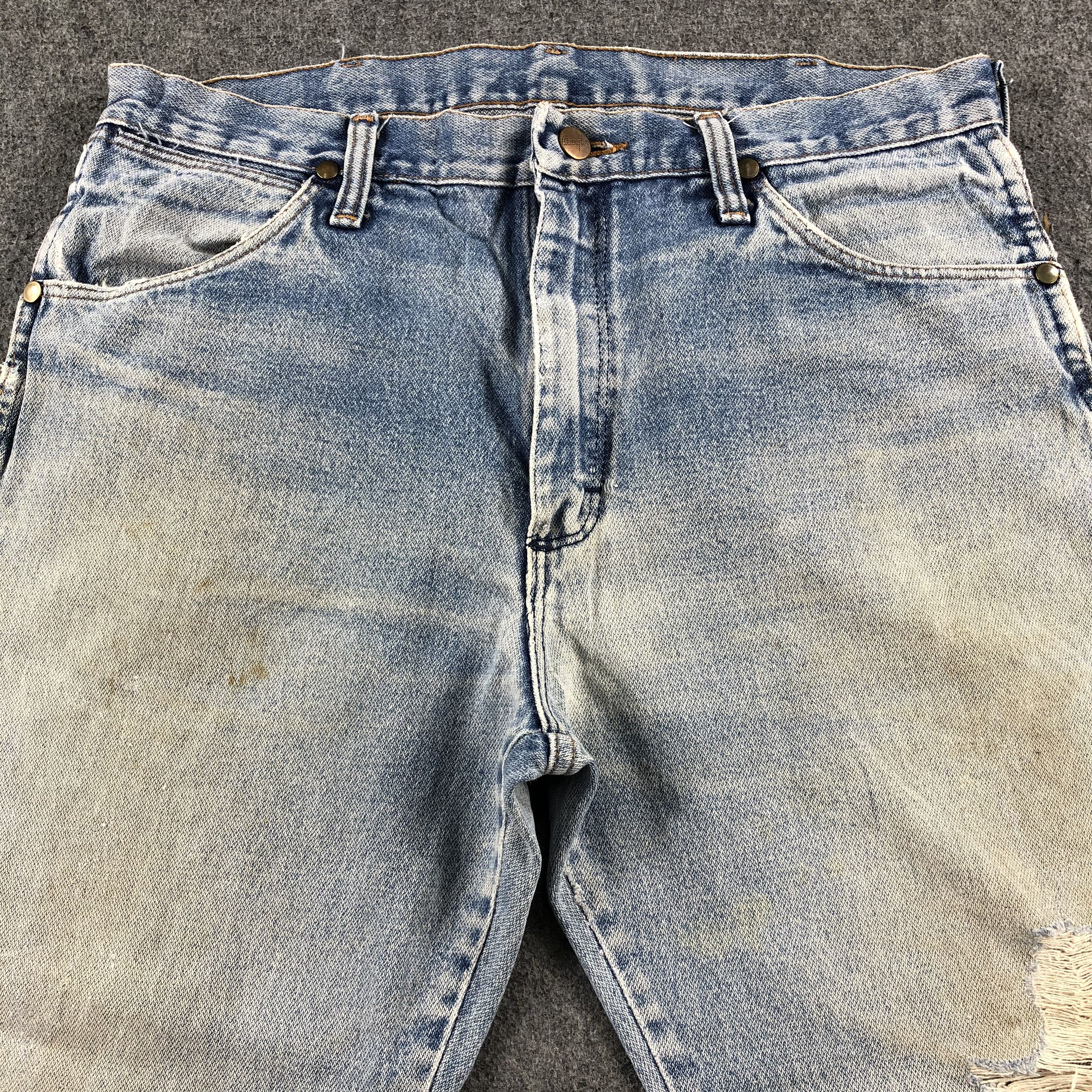 Vintage 80s Vintage Blue Wash Wrangler Jeans-J2315 Size US 33 - 3 Thumbnail
