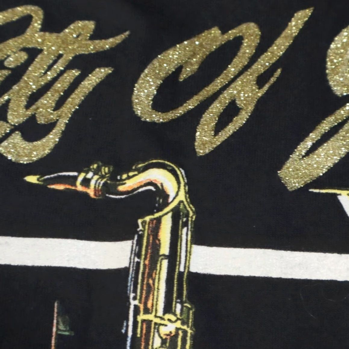 Vintage VTG Tee's Unlimited New Orleans Jazz 1987 Solid T-Shirt Black Men's L Shirt Size US L / EU 52-54 / 3 - 6 Thumbnail