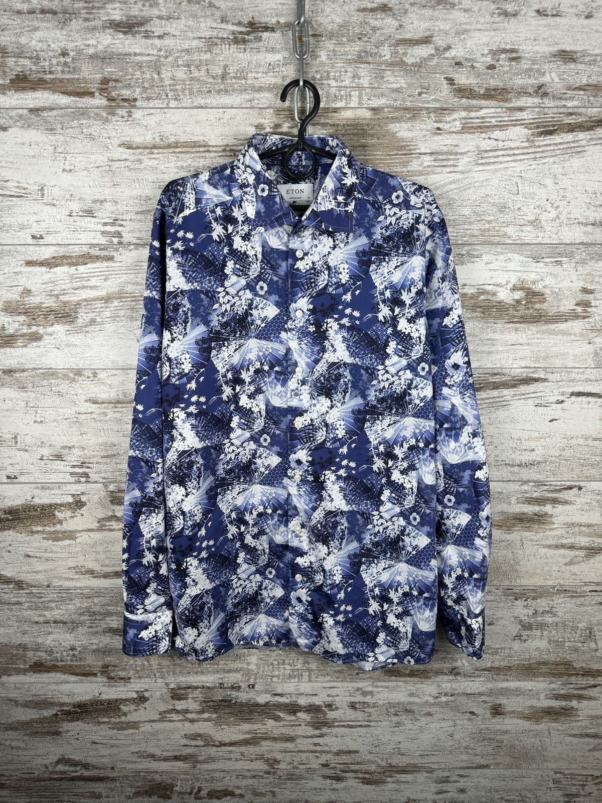 Eton Eton Men’s Long Sleeve Button Up Shirt Size 42 / 16.5 floral Size US L / EU 52-54 / 3 - 2 Thumbnail