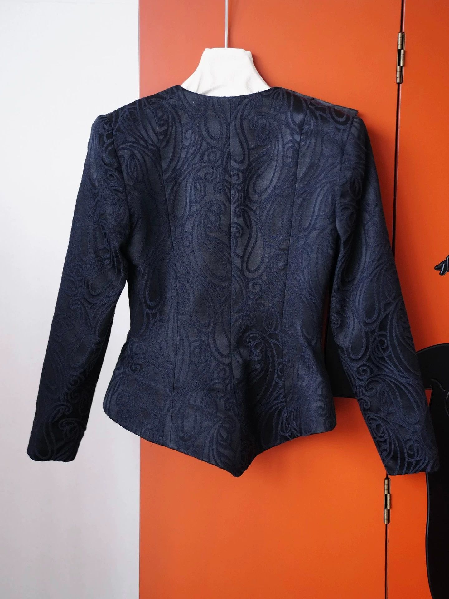 Vintage USA Vintage Asym Lapel Checkered Beaded Blazer M Size M / US 6-8 / IT 42-44 - 5 Thumbnail