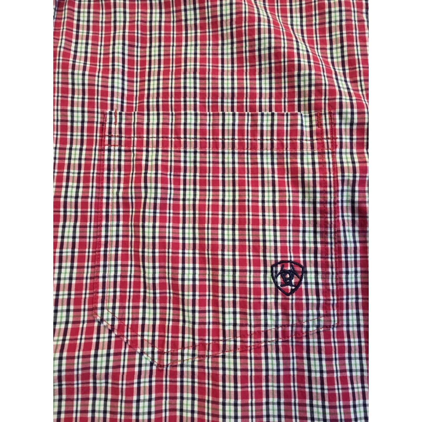 Ariat Ariat Pro Series Short Sleeve Button Down Pocket Shirt Red Plaid Men's M Size US M / EU 48-50 / 2 - 4 Thumbnail