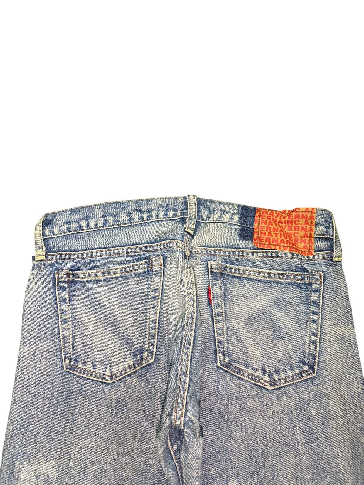 Edwin Vintage Japanese Rna Bleached Wash Distressed Jeans Size 30" / US 8 / IT 44 - 4 Thumbnail