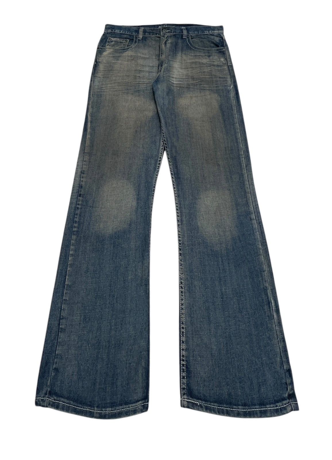 Flypaper Jeans Rare Design Vintage Brand Fly Paper Flared Jeans 2000s Size US 38 / EU 54 - 1 Thumbnail