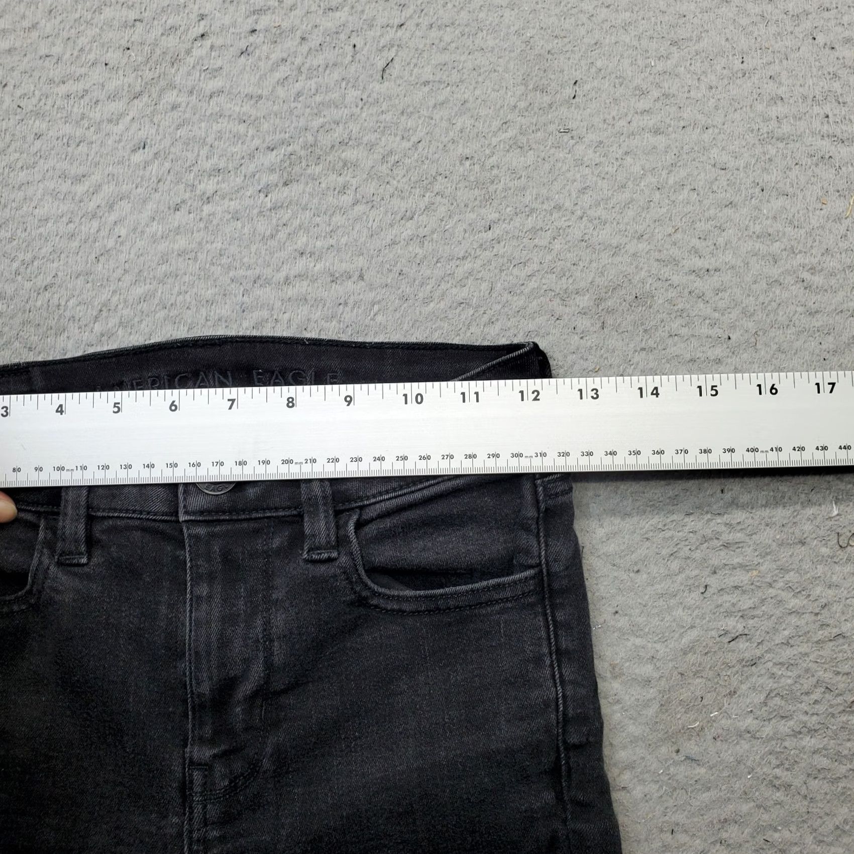American Eagle Outfitters American Eagle Outfitters Jeans Womens Size 00 Black Denim Flat Front Skinny Leg Size 24" / US 00 / IT 34 - 6 Thumbnail