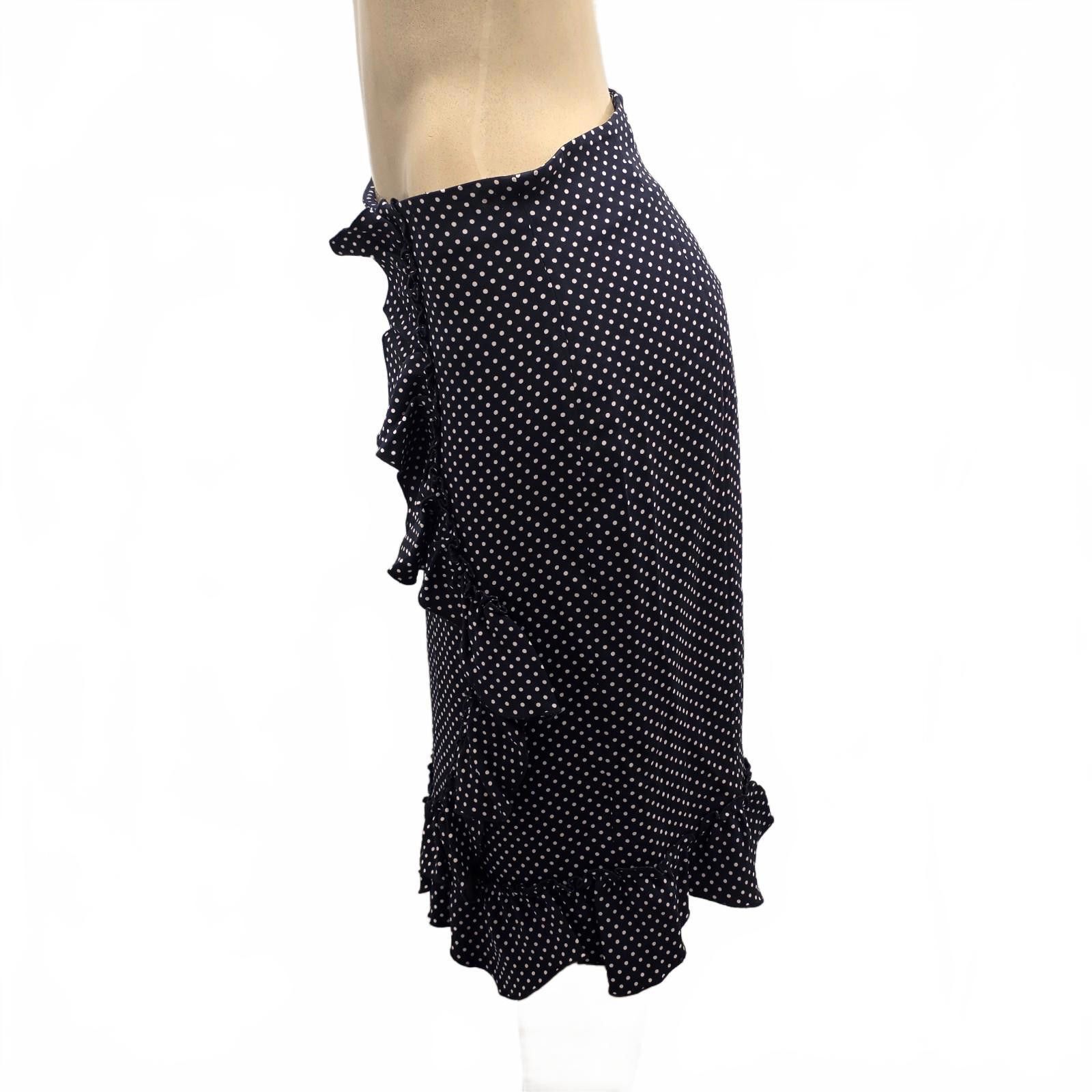 Rebecca Taylor Rebecca Taylor Silk Blue Polka Dot Ruffle Skirt NWT 10 $375 Size 32" / US 10 / IT 46 - 6 Thumbnail