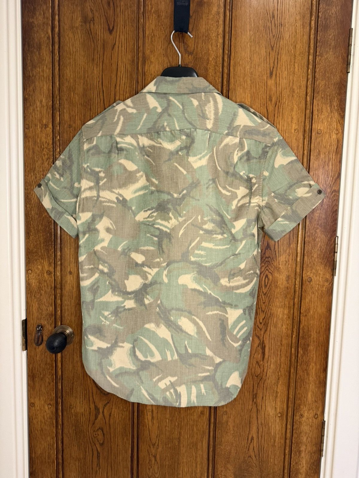 Saint Laurent Paris SS21 Saint Laurent camo short sleeve Hawaiian shirt 41 Size US L / EU 52-54 / 3 - 15 Thumbnail