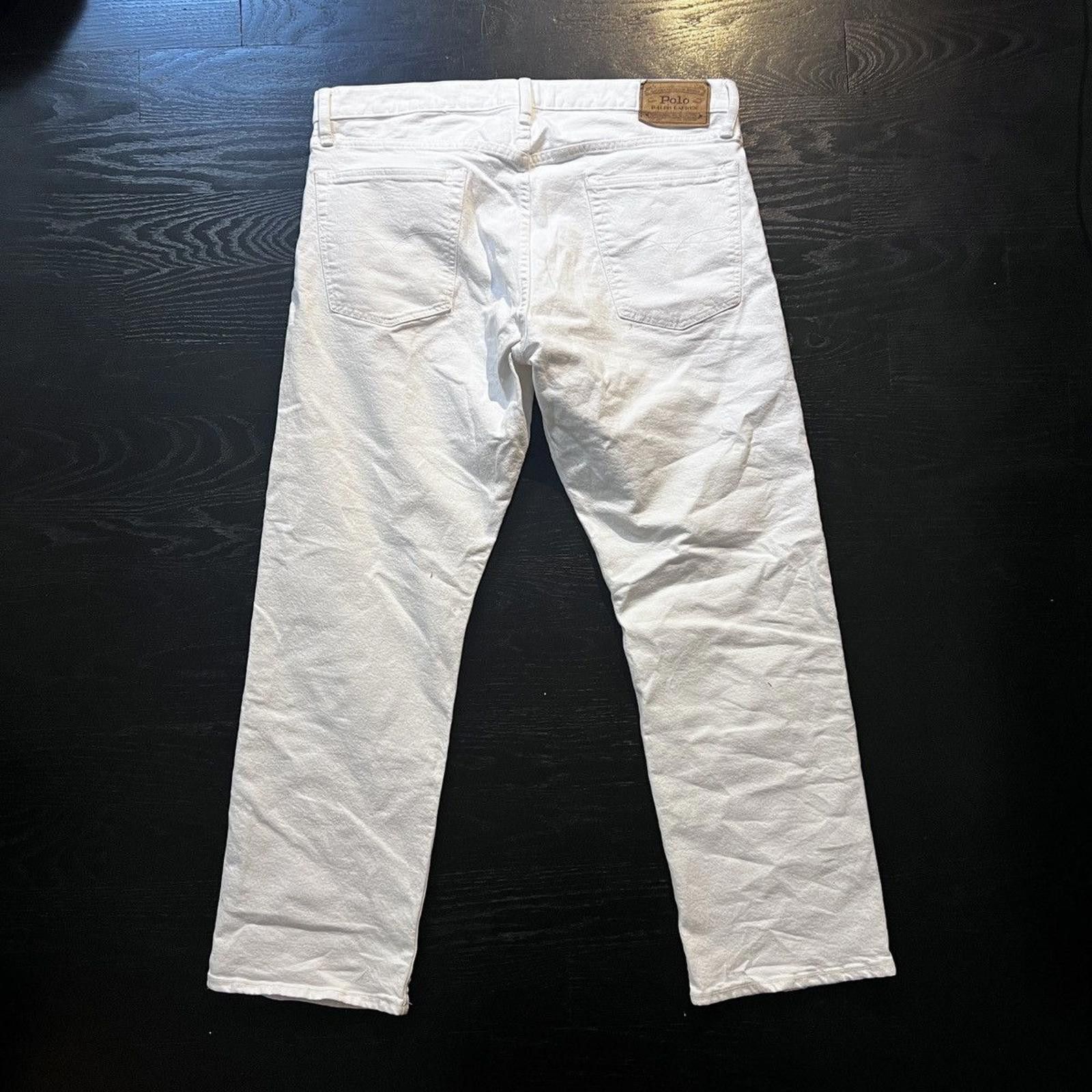 Polo Ralph Lauren × Vintage Vintage White Polo RL Classic Fit Jeans Size US 36 / EU 52 - 5 Thumbnail