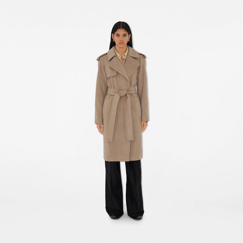 Burberry o1w1db10326 Cashmere Wrap Coat in Brown Size M / US 6-8 / IT 42-44 - 2 Thumbnail