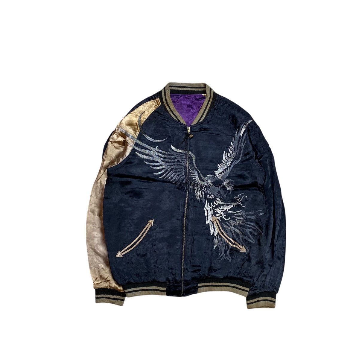Tailor Toyo Miyamusubi Phoenix Embroidery Sukajan Reversible Jacket Size US XL / EU 56 / 4 - 1 Thumbnail
