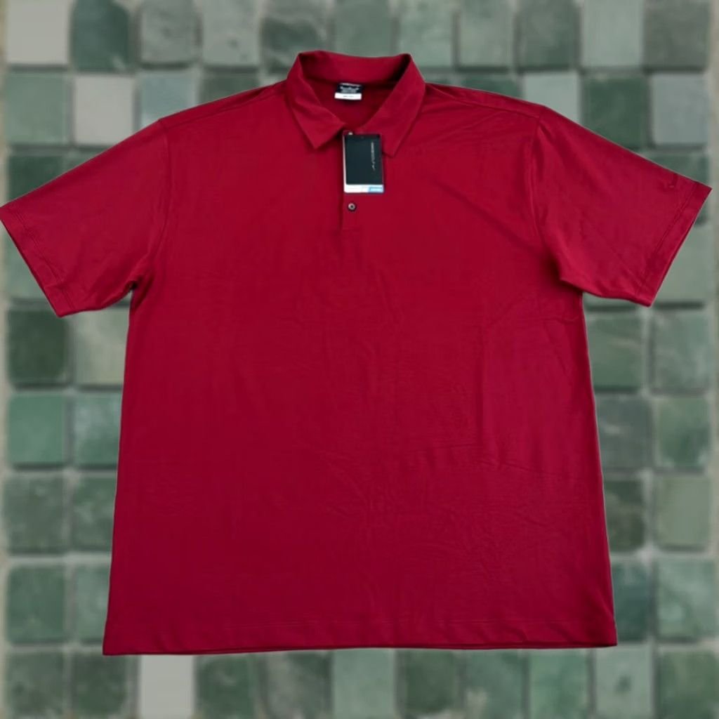 Nike Nike GOLF Polo Shirt Men's XL Red Dri-FIT UV Stretch Short Sleeve, Logo, (Polo) Size US XL / EU 56 / 4 - 1 Thumbnail