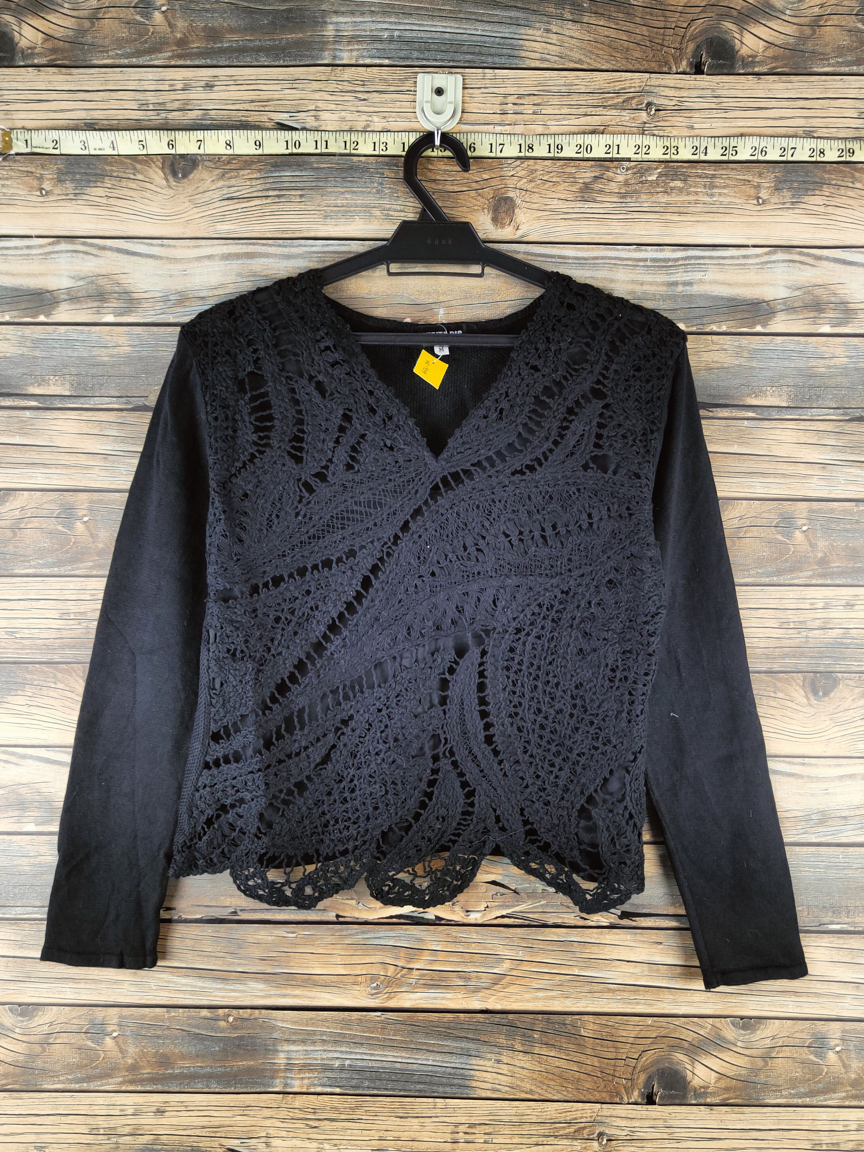 Japanese Brand DL Sugita Bis Black Knitwear Sweatshirts #46-939 Size M / US 6-8 / IT 42-44 - 1 Thumbnail
