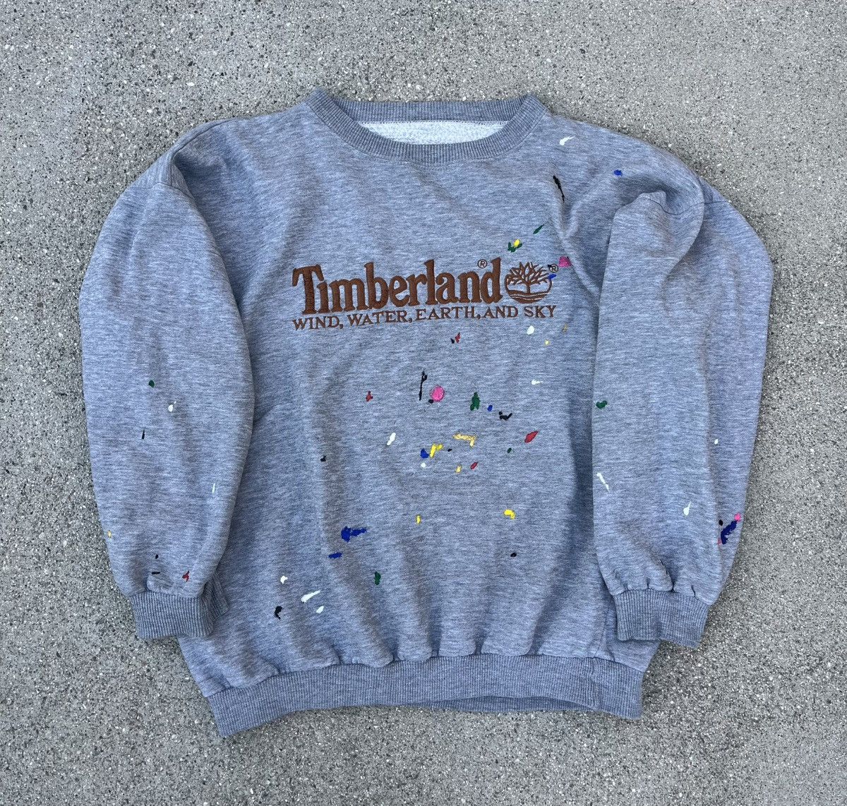 Japanese Brand × Timberland × Vintage Vintage Custom Timberland Crewneck Sweatshirt Distressed Size US L / EU 52-54 / 3 - 7 Thumbnail