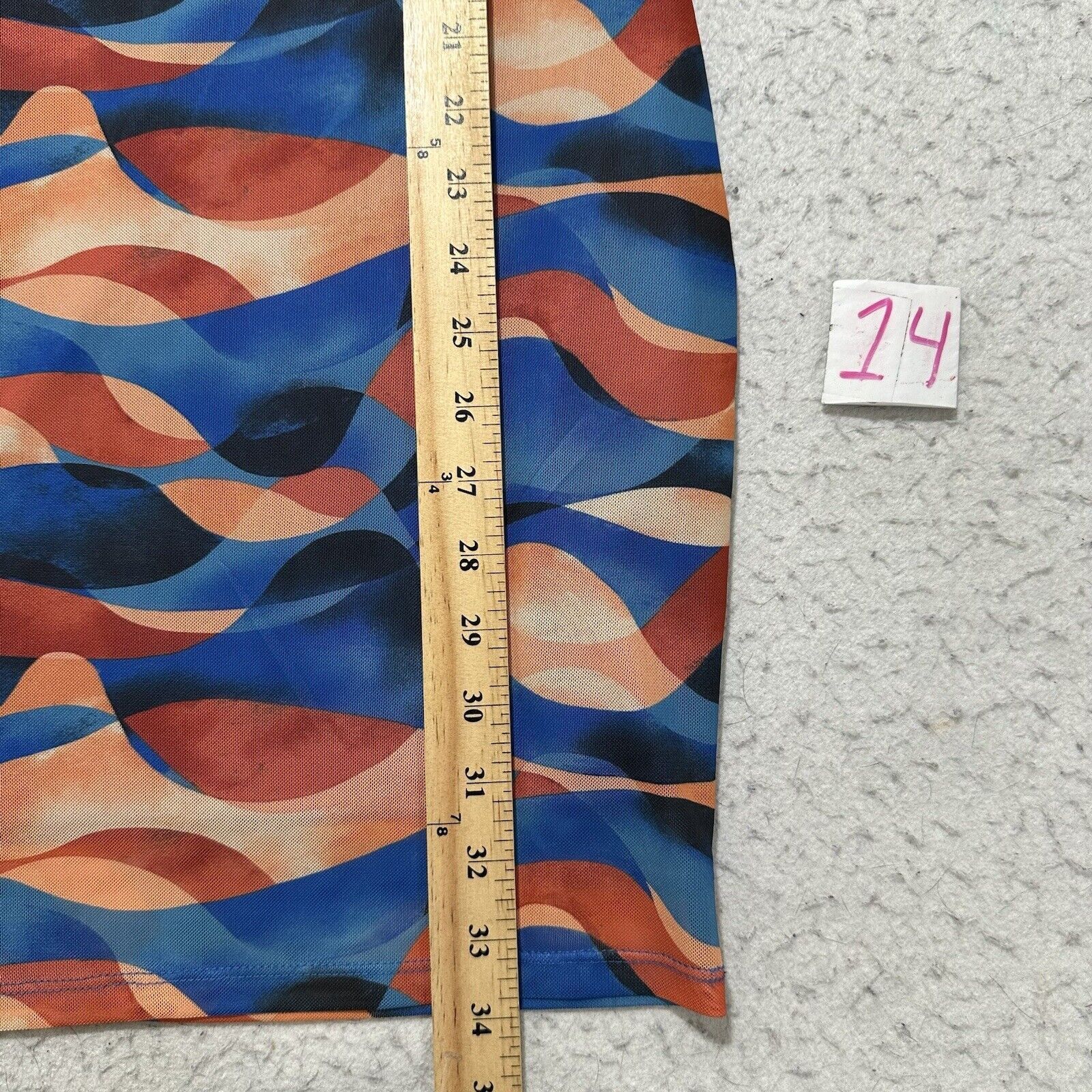 Forever 21 Forever 21 Small Abstract Print Blue Orange Mesh Mini Dress Size S / US 4 / IT 40 - 11 Thumbnail