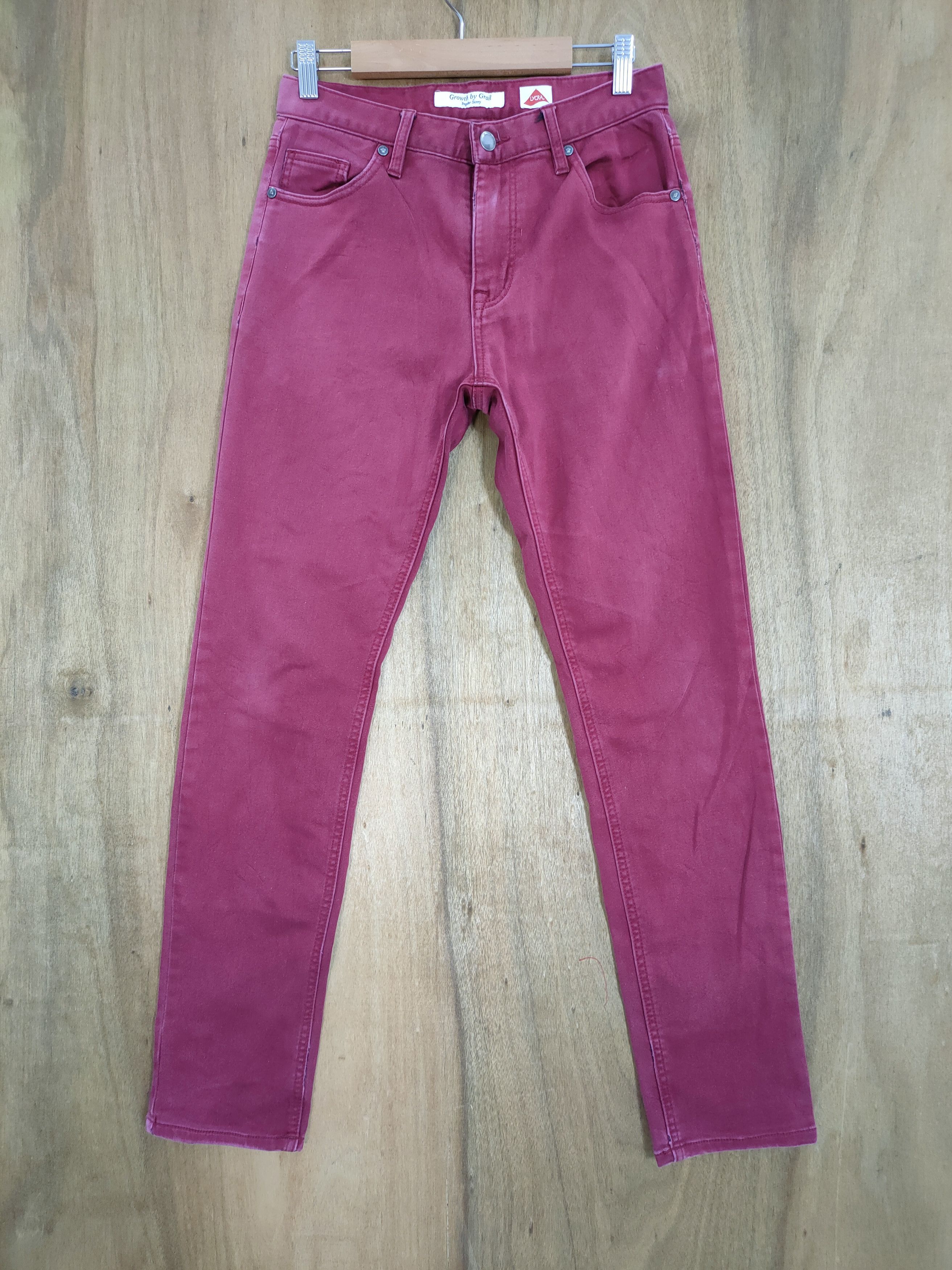 Grailed GROWTH BY GRAIL MAROON SKINNY PANTS Size US 28 / EU 44 - 1 Thumbnail