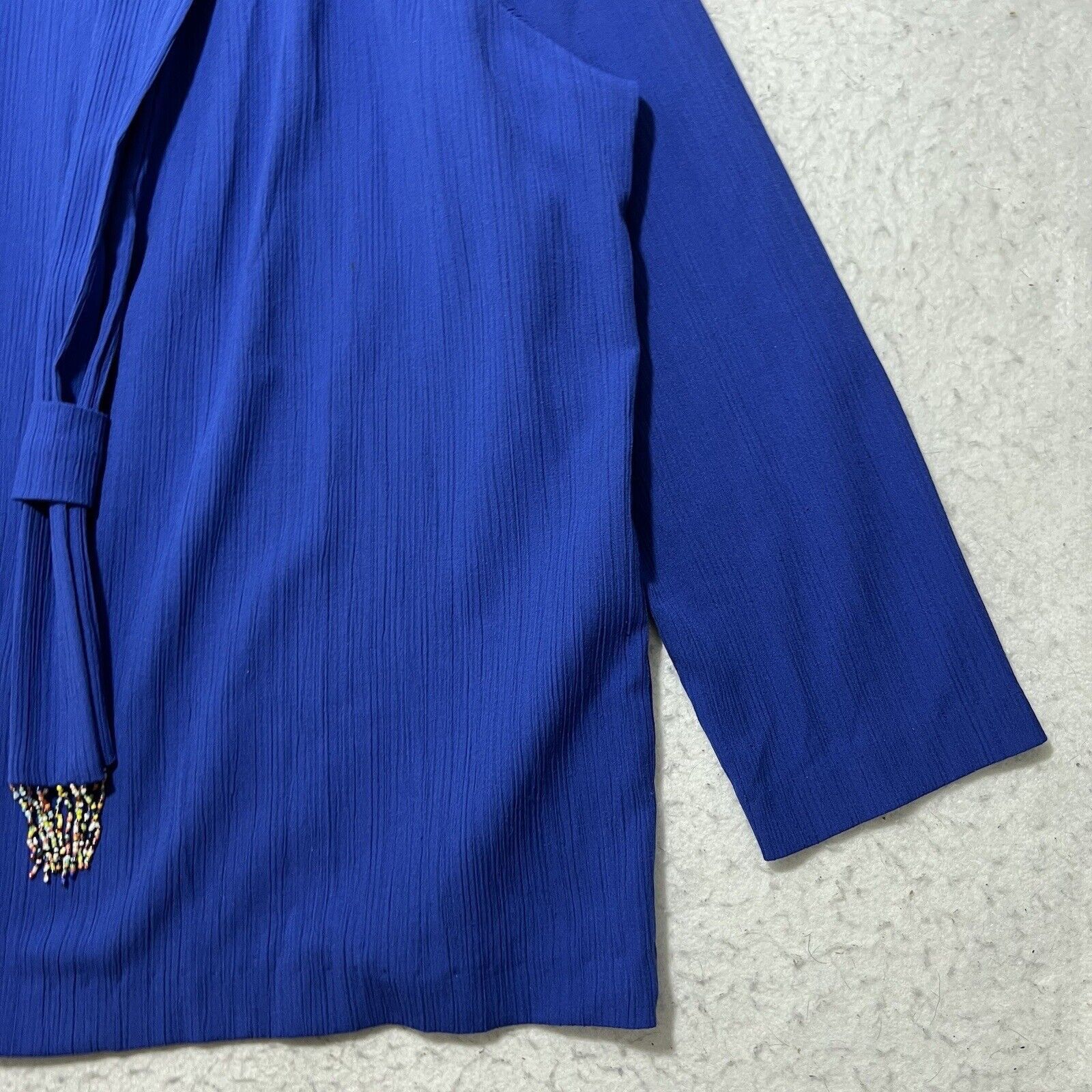 Vintage Vintage GW Originals 40 Open Front Blazer Blue Pockets USA Size M / US 6-8 / IT 42-44 - 7 Thumbnail