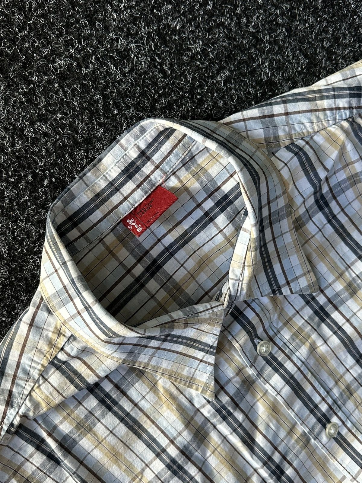 Levi's × Levi's Vintage Clothing × Vintage 🚨Vintage 90s RED TAB Levi’s Button Up SHORT sleeve Size US L / EU 52-54 / 3 - 4 Thumbnail