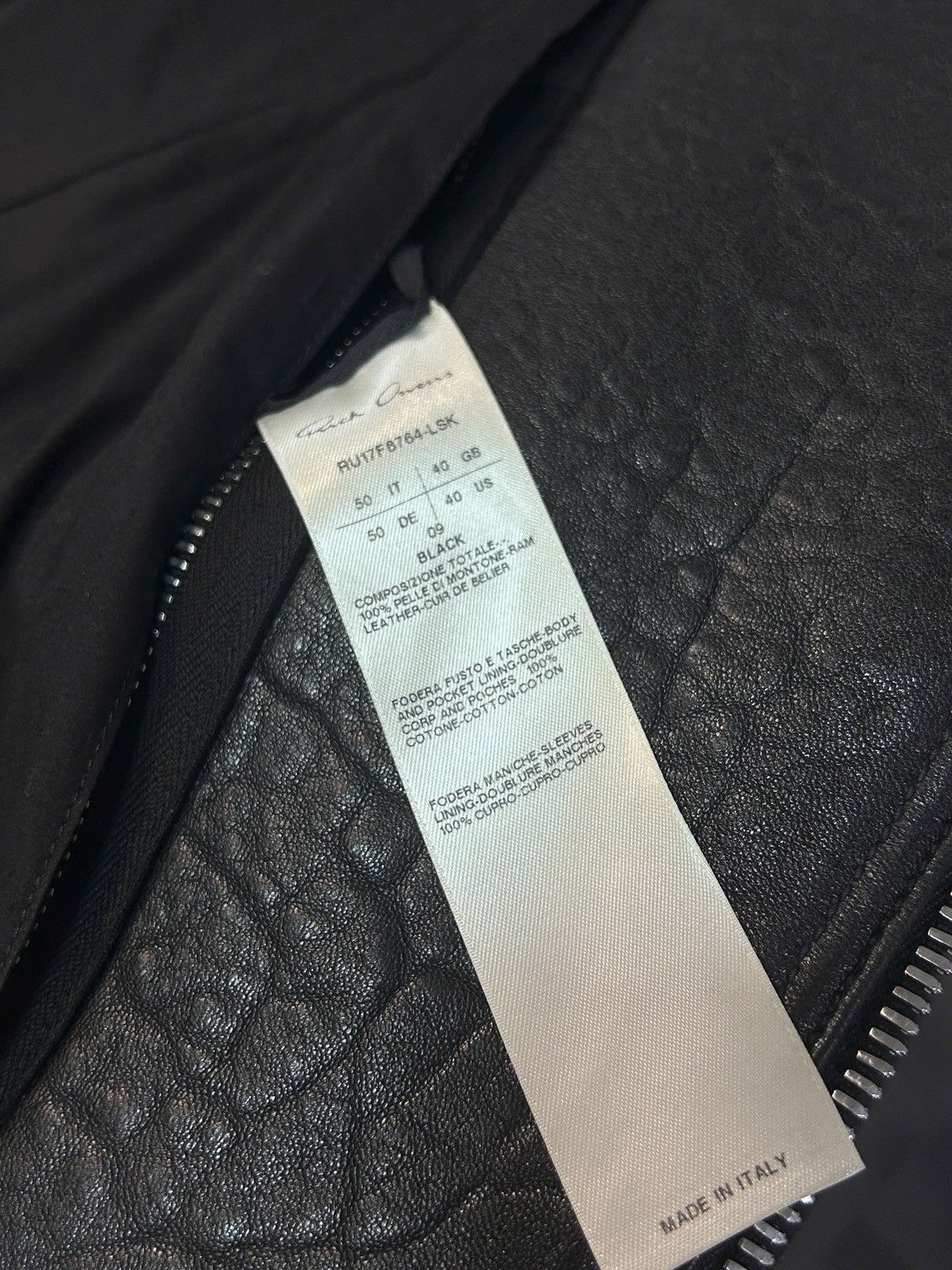 Rick Owens Stooges Leather Biker Jacket