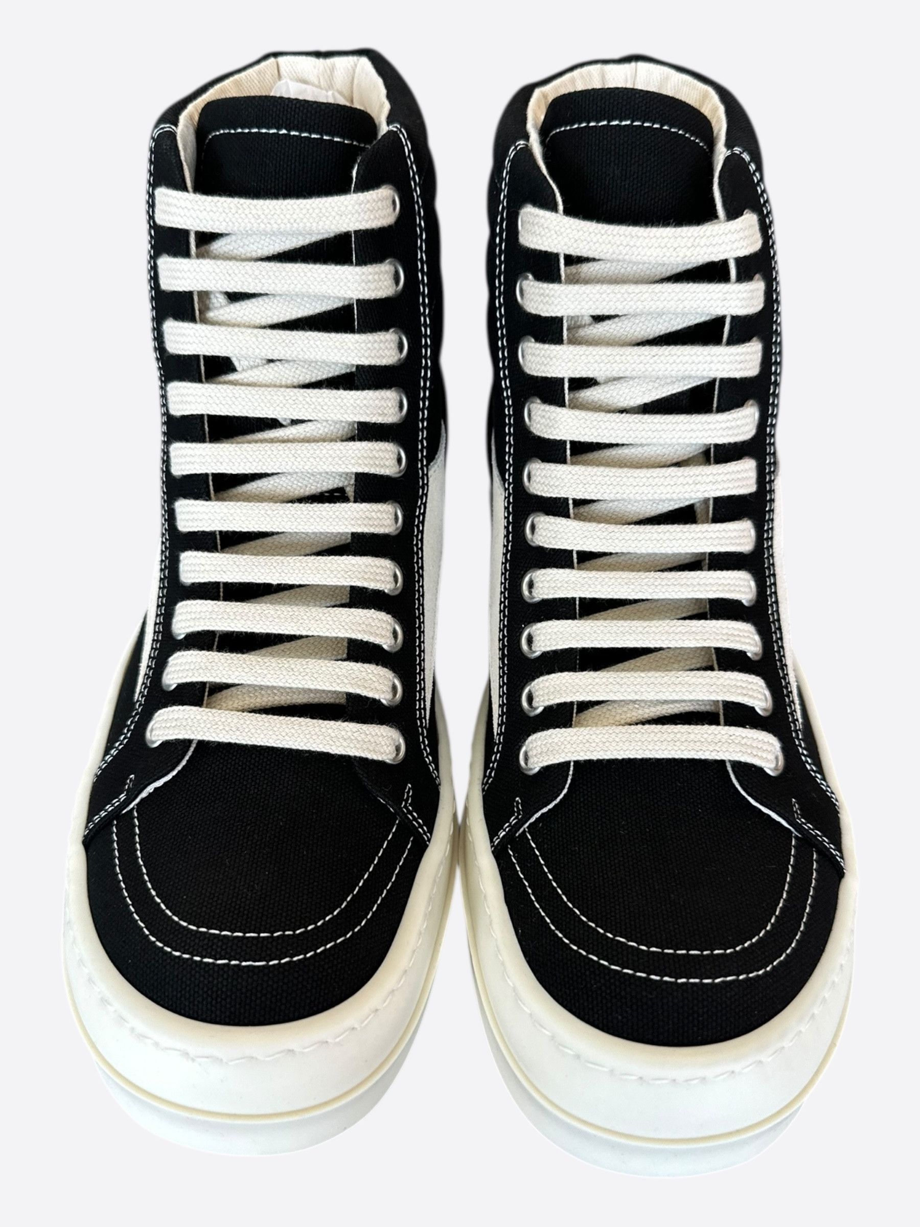 Rick Owens Rick Owens Black & White Vintage Women's High Top Sneakers Size US 9 / IT 39 - 2 Thumbnail