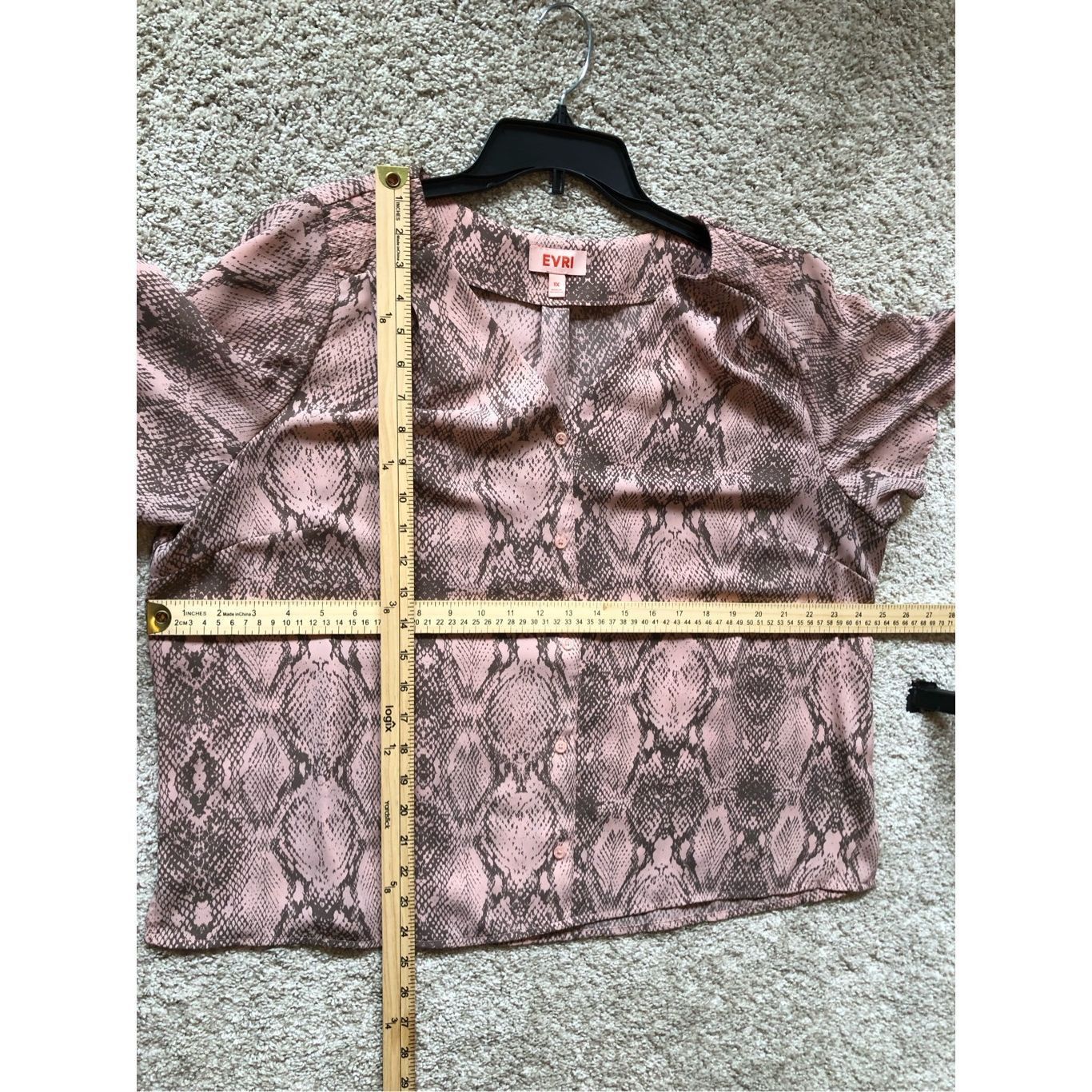 Other Evri Women’s Pink and Gray Snake Skin Pattern Short Sleeve B Size XL / US 12-14 / IT 48-50 - 7 Thumbnail