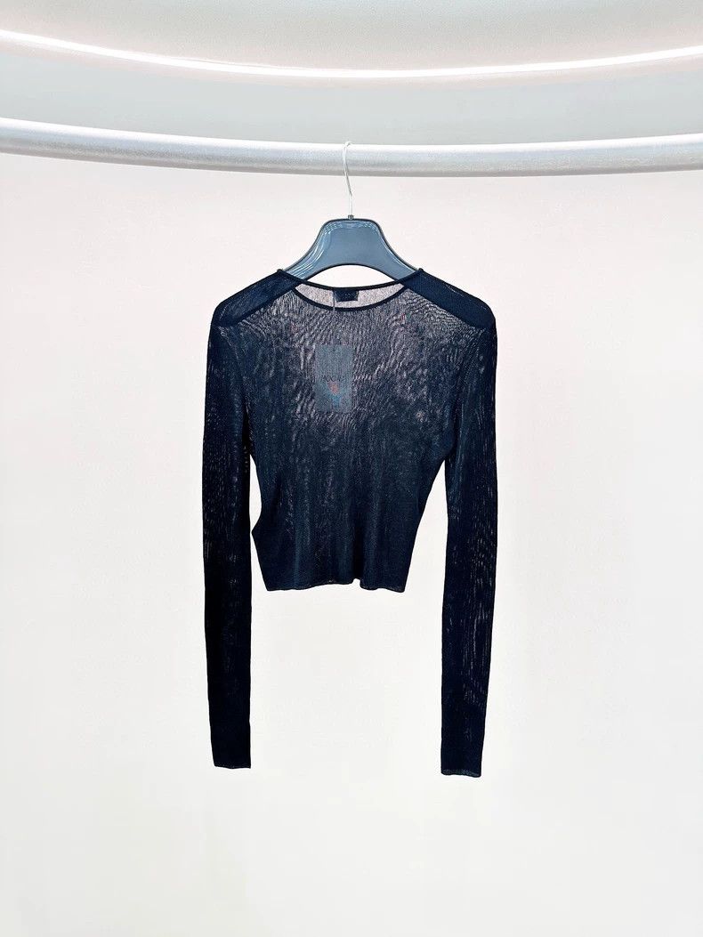Saint Laurent Paris Saint Laurent Paris Black Knit sweater Size L / US 10 / IT 46 - 2 Thumbnail