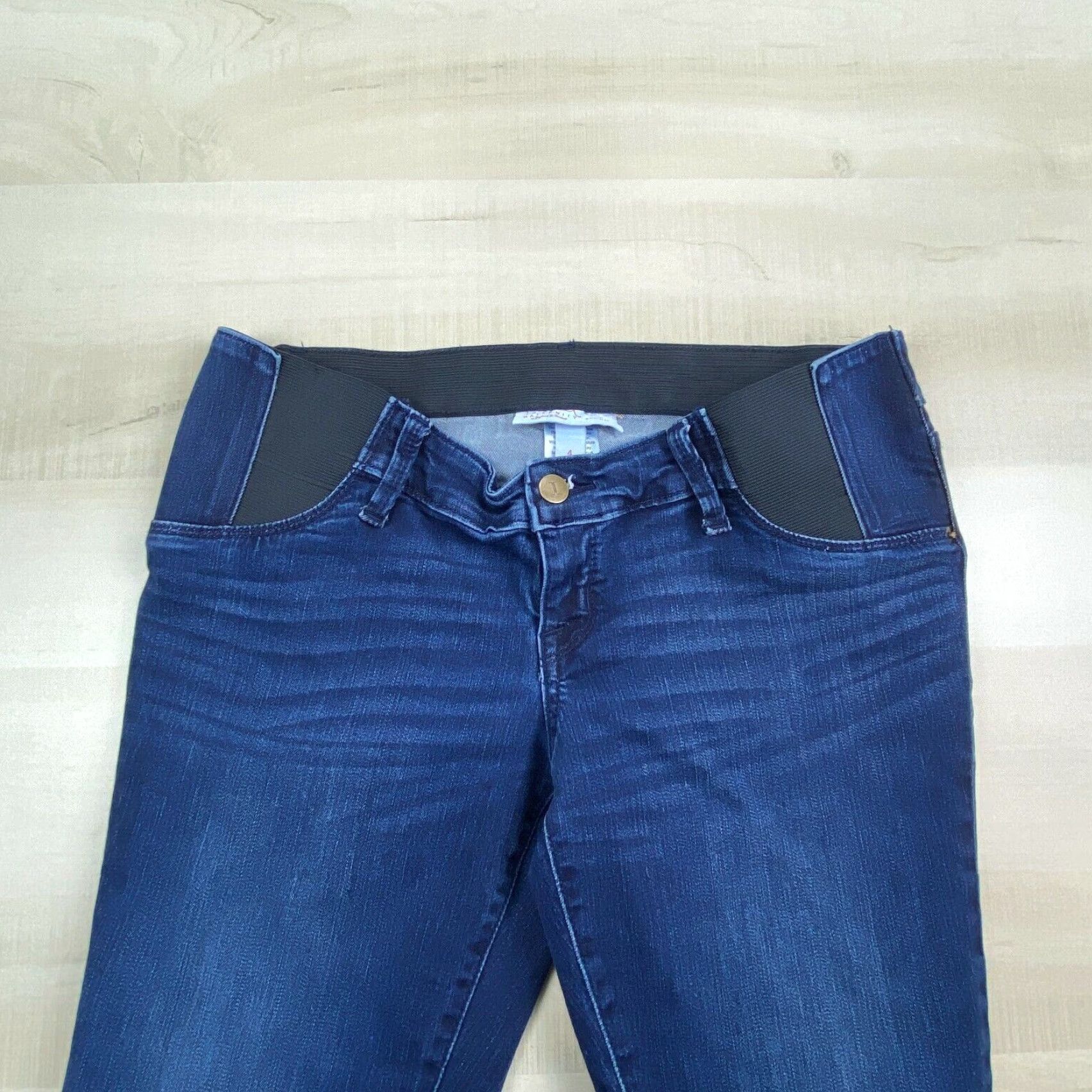 Bell Isabel Maternity Womens Skinny Jeans 4 Below Belly Zipper Fly Elastic Panels Size 27" / US 4 / IT 40 - 2 Thumbnail
