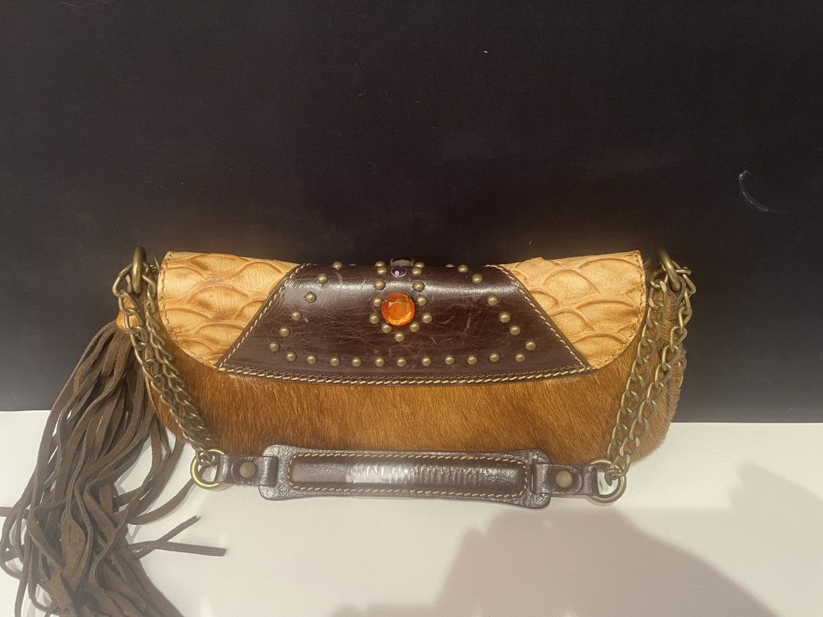 Japanese Brand × Vintage Alaluna Vintage Fur Leather Gem Mini-Bag Size ONE SIZE - 4 Thumbnail