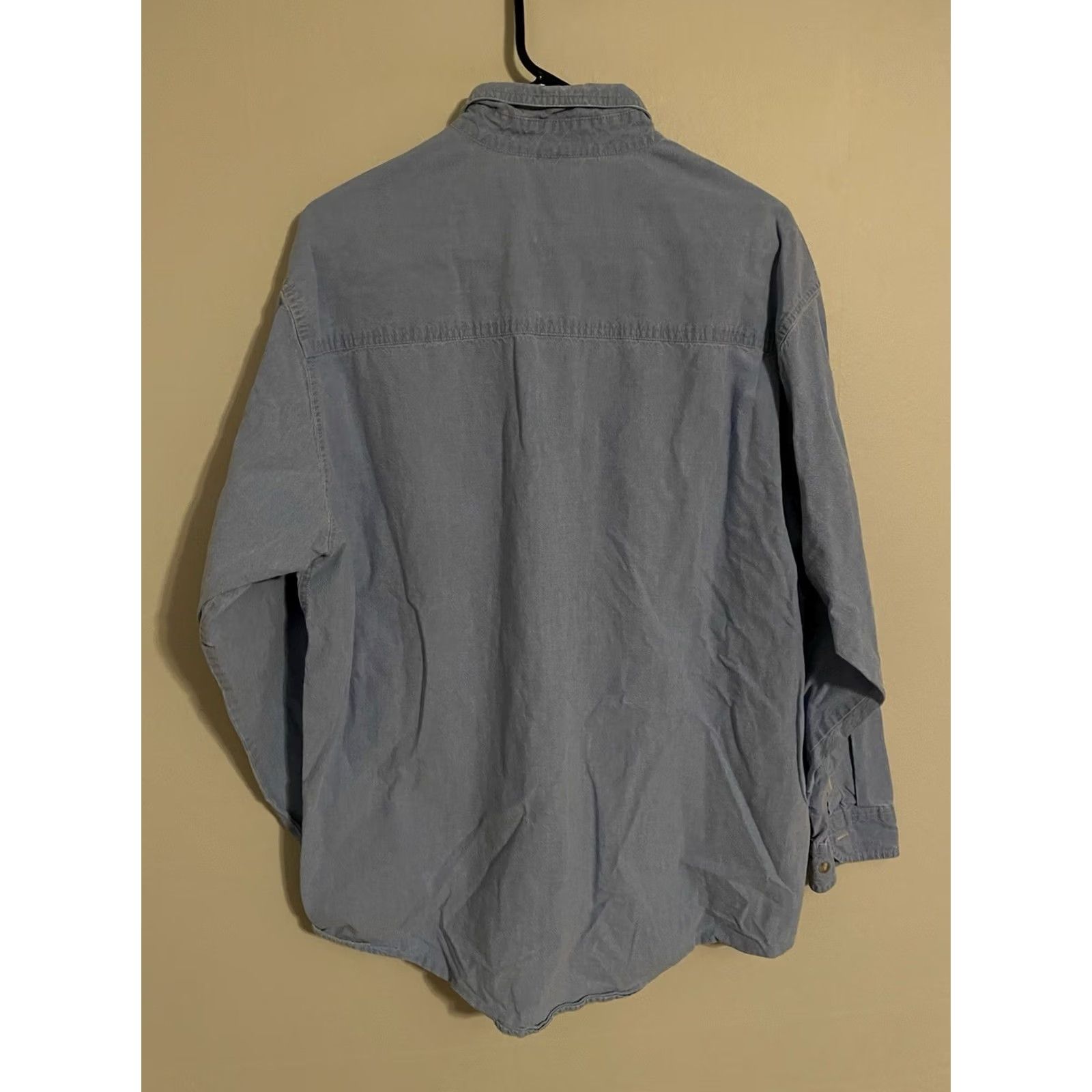 Denime VINTAGE Fuji BMX Bikes Bicycles L/S Button Up Denim Shirt Men's XLarge Blue Cotton Size US XL / EU 56 / 4 - 4 Thumbnail