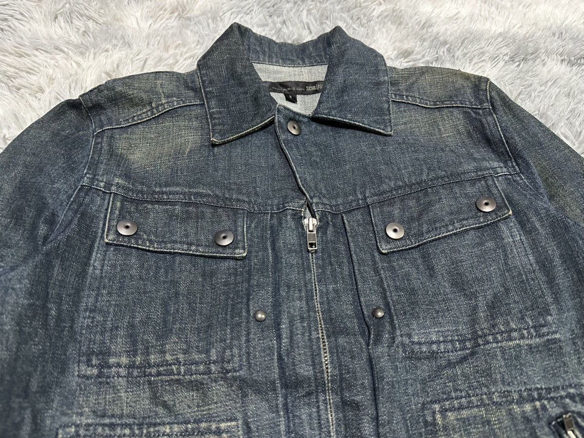 Schlussel 🔥Y2K Archived Schlussel Rhinestone Studded Denim Jacket Zip Size US M / EU 48-50 / 2 - 10 Thumbnail