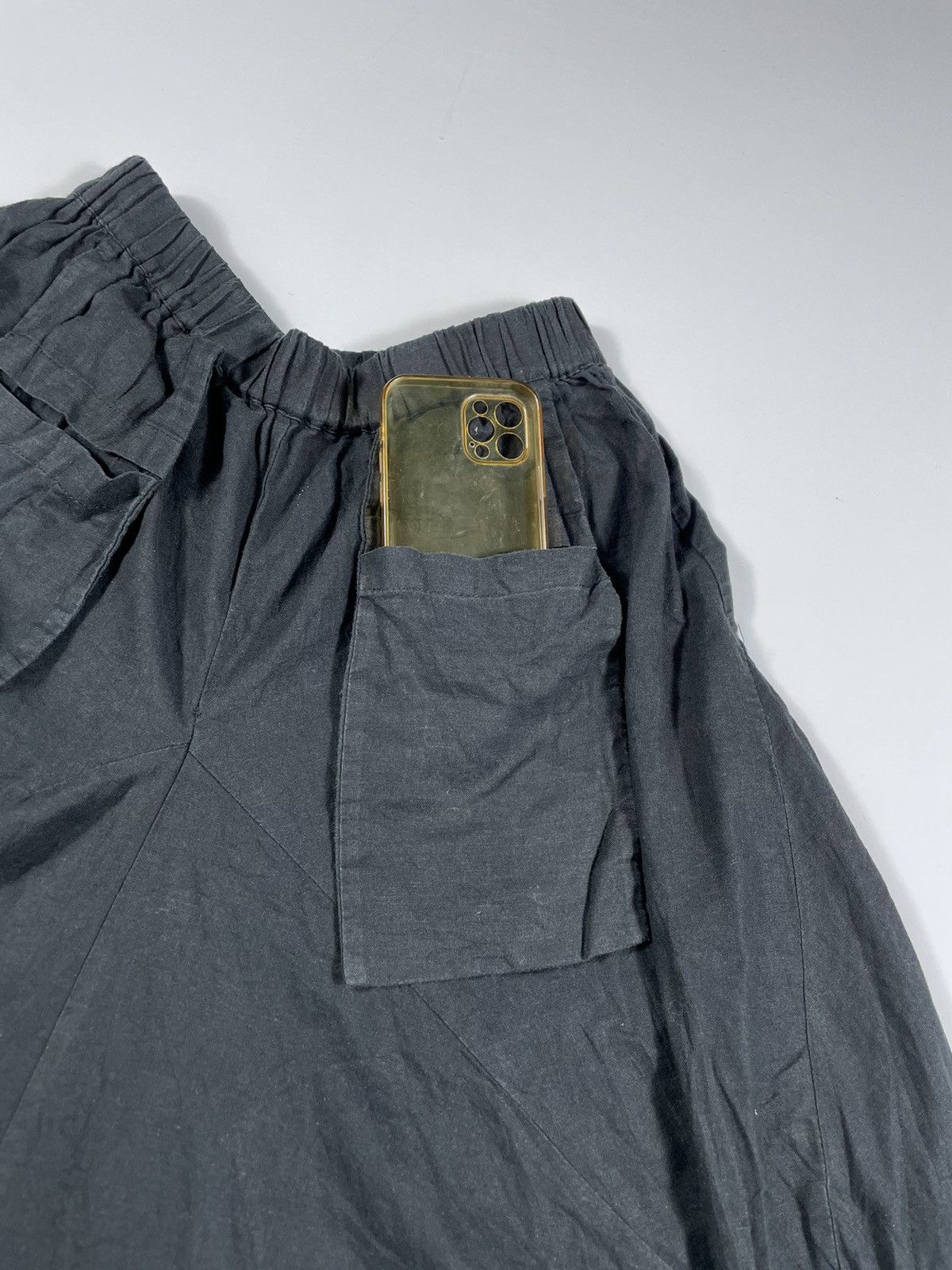 Vintage Linen Pants With Side Slits Yohji Style size 26-30
