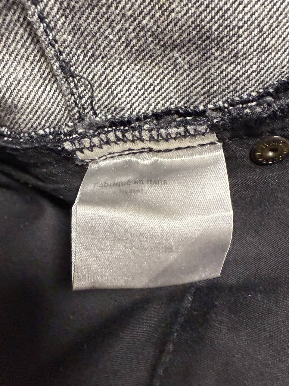 Dior SS04 HEDI WAXED STRIP JEANS Size US 33 - 9 Thumbnail
