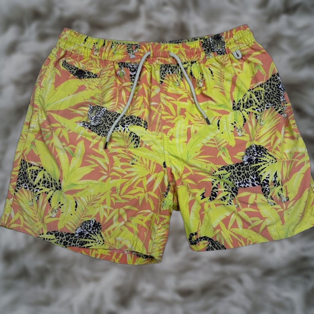 Polo Ralph Lauren Men’s Stretch Waist Safari Leopard Swim Trunks Large