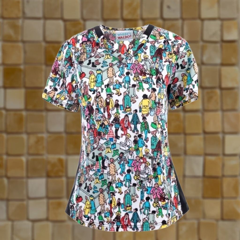 Aldo Waldo Womens Scrub Top V-Neck 2 Pocket Size M Tooniforms Womens Scrub Top V-Neck 2 Pocket Size M Waldo Size M / US 6-8 / IT 42-44 - 1 Preview