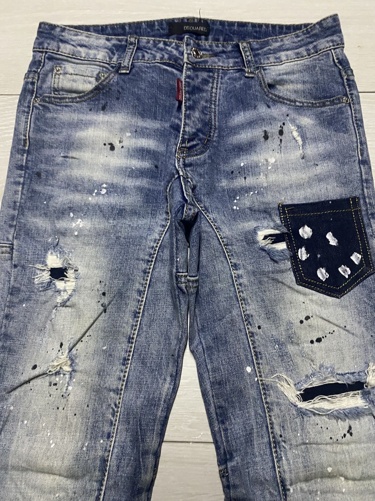 Dsquared2 Vintage DSquared Patches Distressed Amiri Style Skinny Jeans Size US 30 / EU 46 - 3 Thumbnail