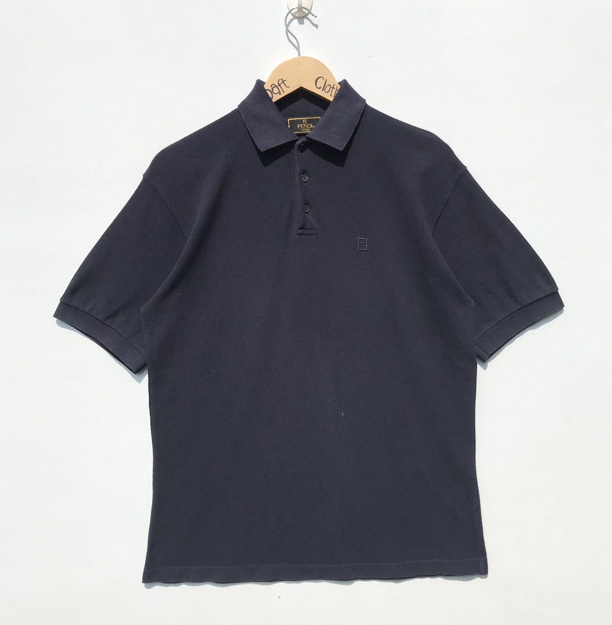 Vintage Fendi Polo Tee Fendi Italy Sunfaded