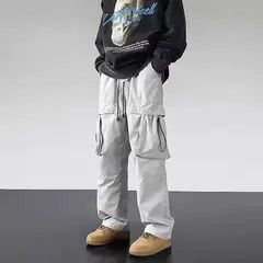 VIBE Gray High Street Loose Fit Vintage Work Pants Size US 33 - 7 Thumbnail