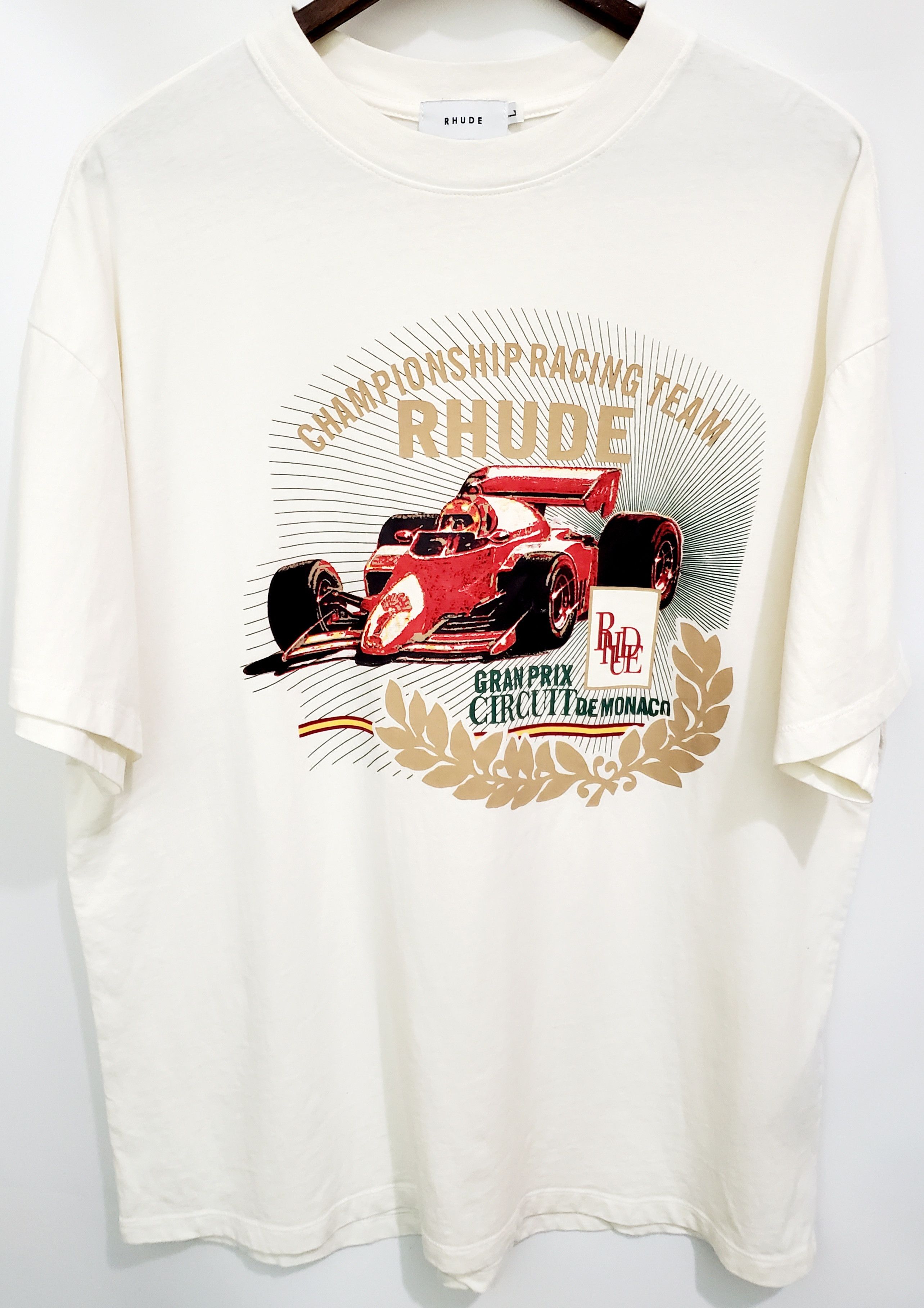 Vintage Championship Racing Team Monaco F1 Cream perfect conditionXl Size US XL / EU 56 / 4 - 1 Thumbnail