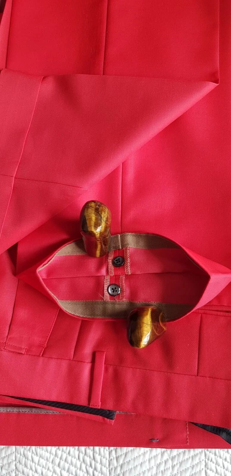 Tom Ford o1r1s1ebx0725 Atticus Jumpsuit Suits Jacket in Red Size US S / EU 44-46 / 1 - 6 Thumbnail
