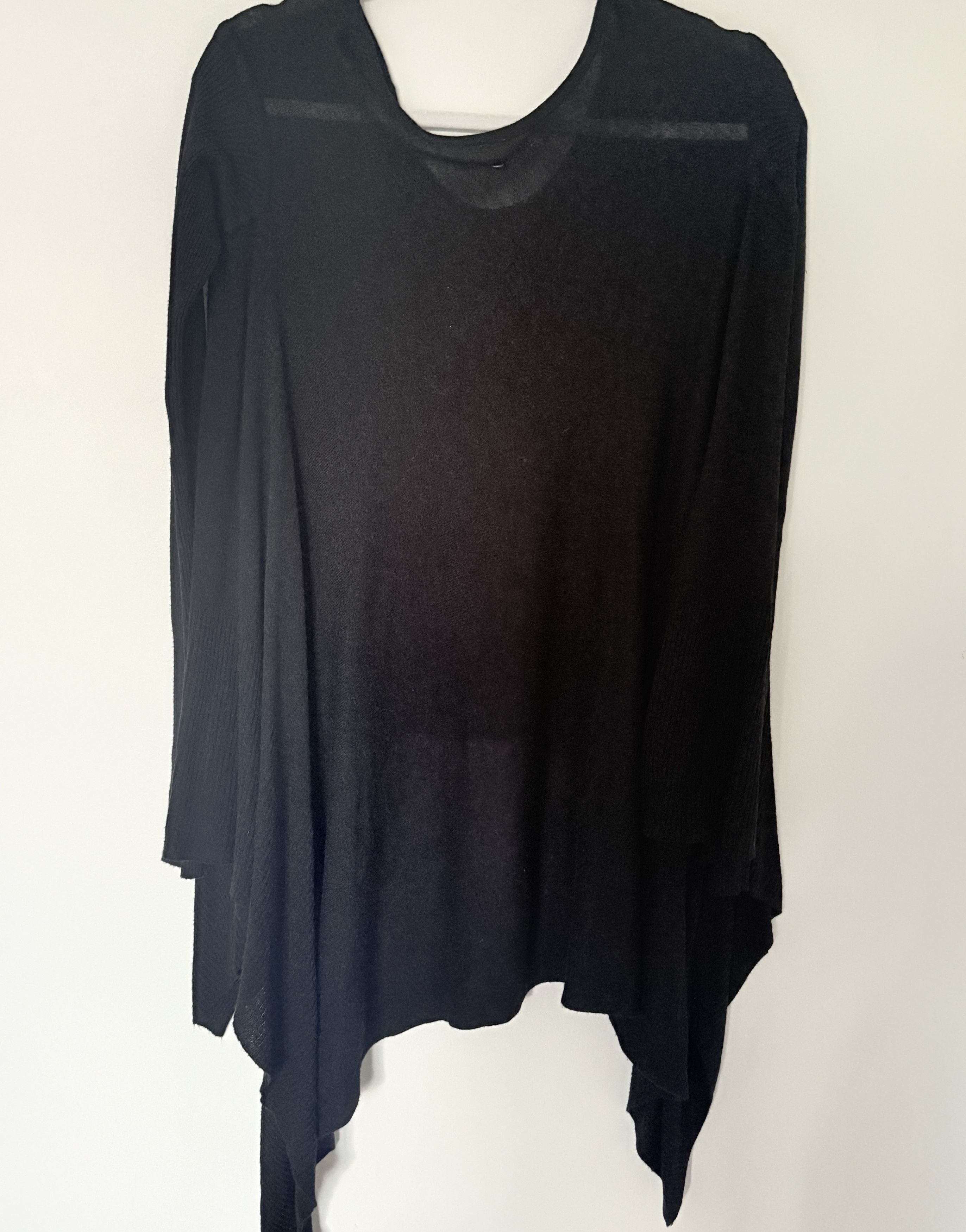 Lululemon Lululemon Enlightened Pullover Black Hi-Low Silk Blend Top Size ONE SIZE - 3 Thumbnail
