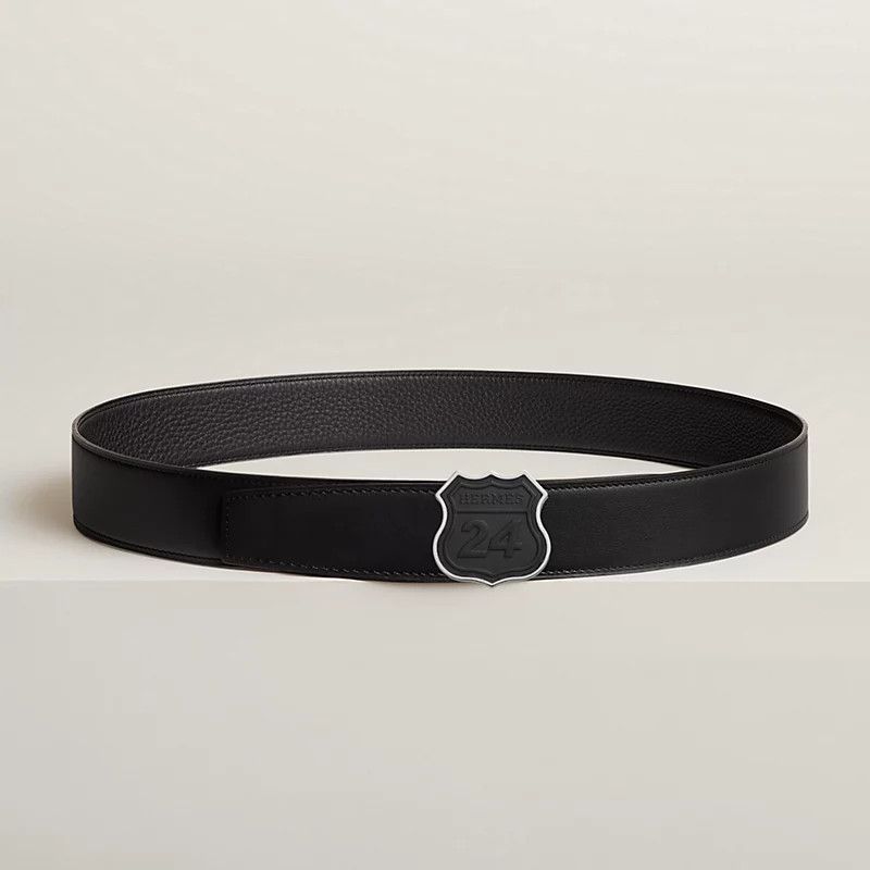 HERMES BELT BUCKLE LEATHER H LOGO REVESIBLE