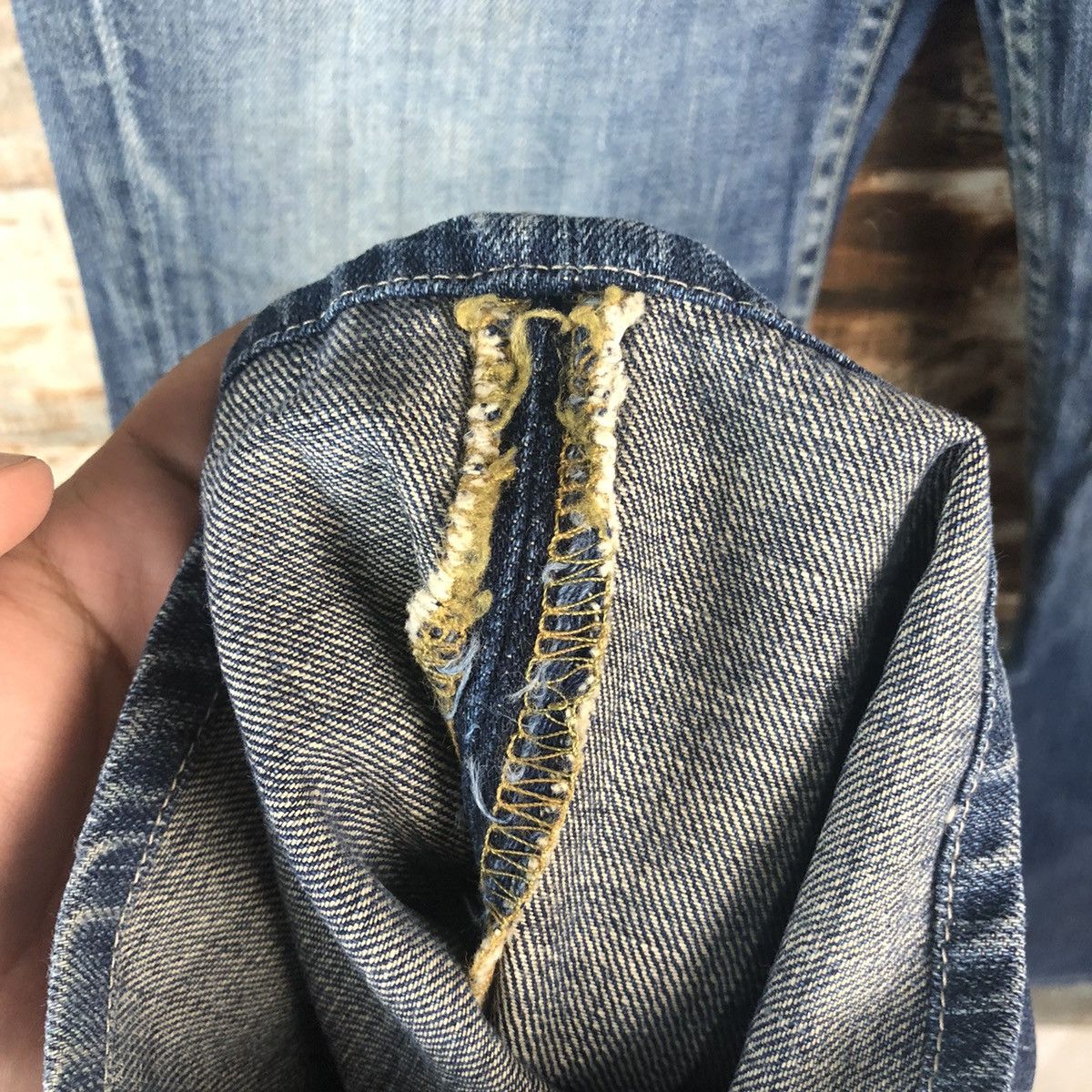 Levi's DL Levis Blue Distressed Denim Pants #C307 Size US 32 / EU 48 - 10 Thumbnail
