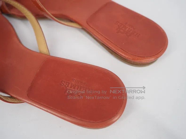 Hermes Hermes Red Studs Herringbone Flip Flops Size 35 Size US 4.5 / IT 34.5 - 4 Thumbnail