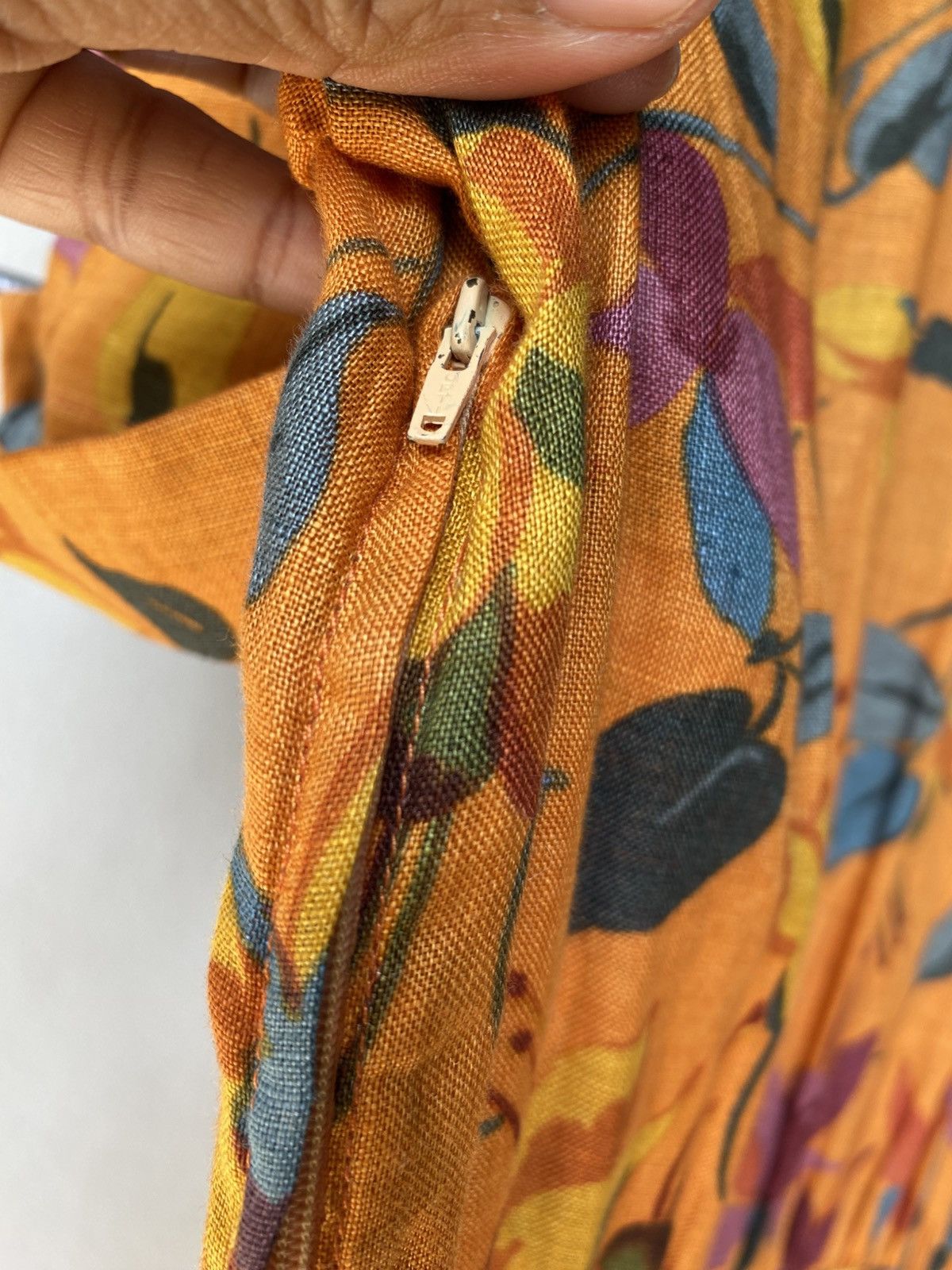 Valentino VALENTINO GARAVANI Orange Floral Button-Down Dress Size S / US 4 / IT 40 - 10 Thumbnail