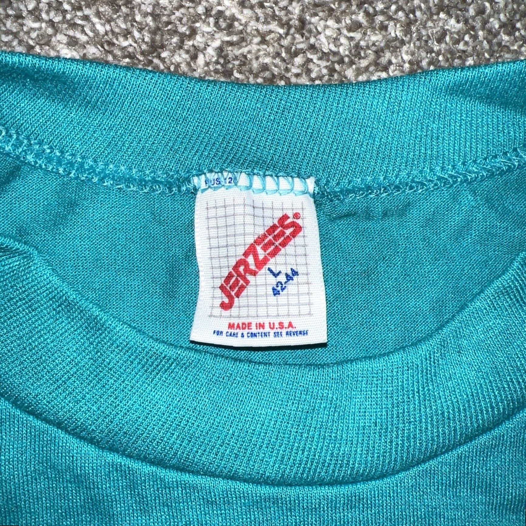 Jerzees VINTAGE Jerzees T-Shirt Men Large Blue Stitch USA Theme 80s 90s Size US L / EU 52-54 / 3 - 3 Thumbnail