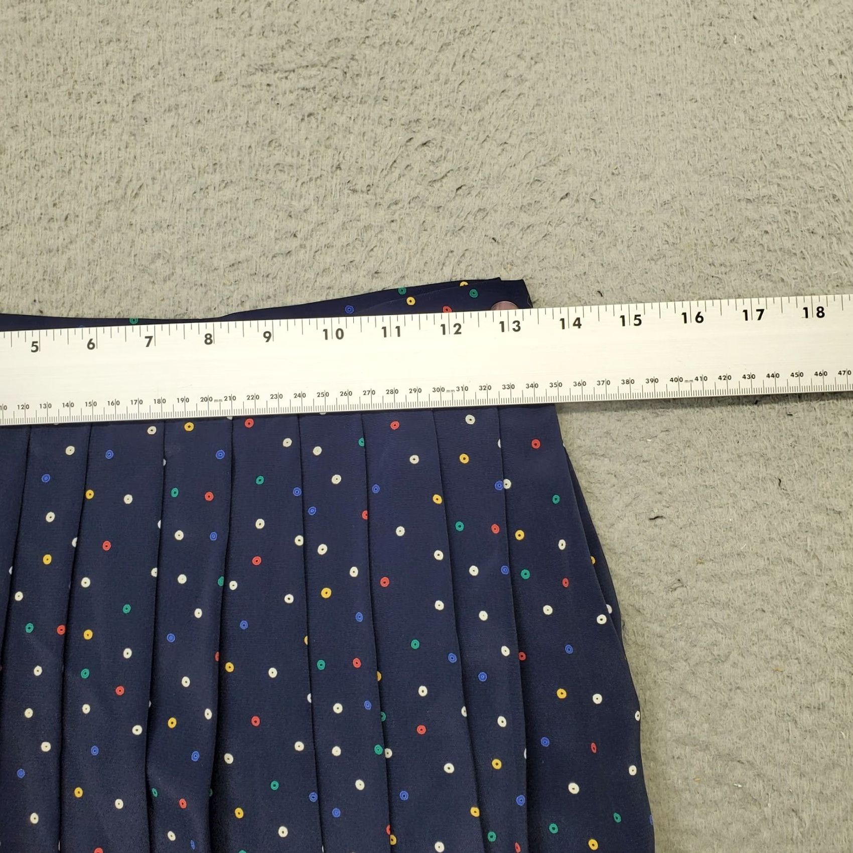 Talbots Talbots A-Line Skirt Womens Size 6 Multicolor Polka Dot Pleated Front Side Button Skirt Size 28" / US 6 / IT 42 - 4 Thumbnail