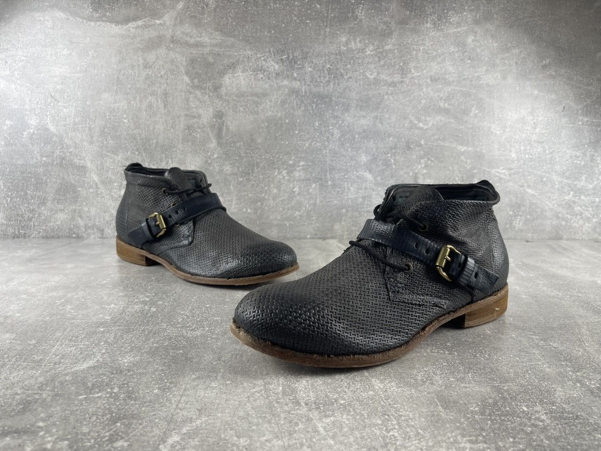 A.S.98 A.S.98 New Avant Garde Textured Leather Ankle Boots Black Size US 8 / EU 41 - 4 Thumbnail