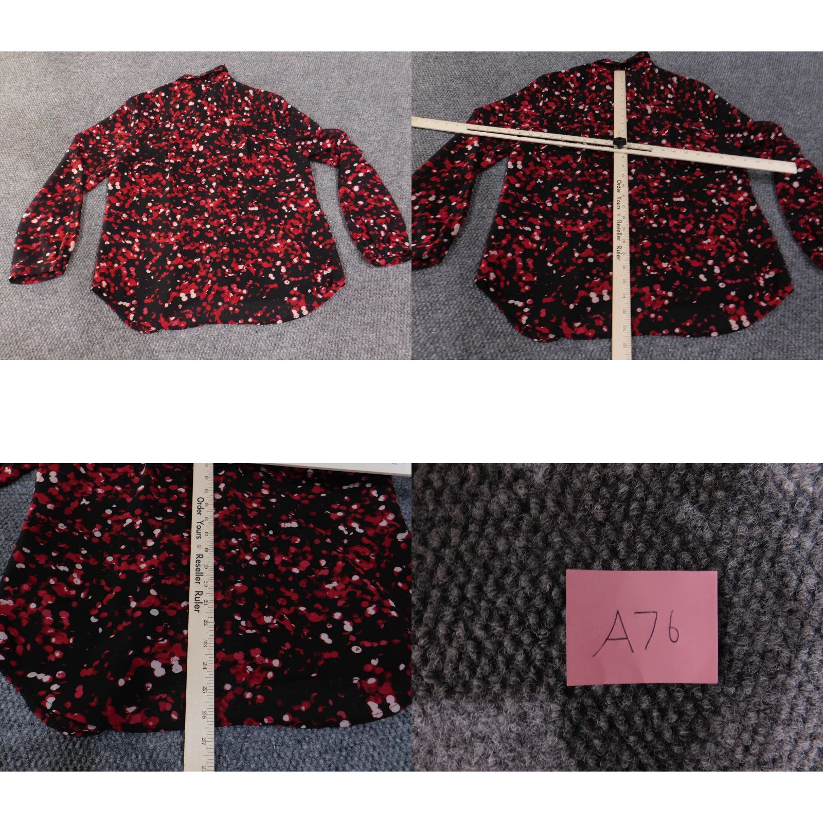 Coldwater Creek Coldwater Creek Shirt Womens Large Black Red Pintuck Button Front Long Sleeve Shirt Size L / US 10 / IT 46 - 9 Thumbnail